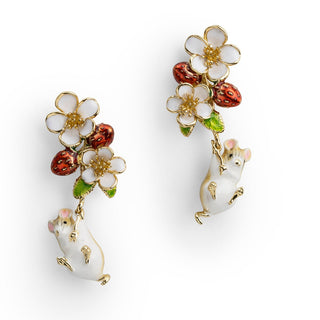 Strawberry & Hanging Mouse Earrings