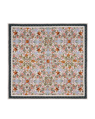 Forest Friend Print Scarf - Ivory
