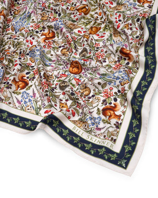 Forest Friend Print Scarf - Ivory