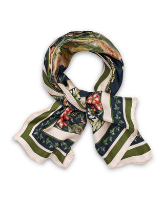 Forest Friends Print Scarf - Navy