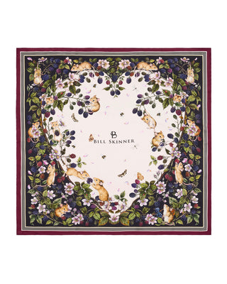 Blackberry & Mouse Narrative Scarf - Black