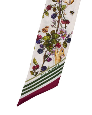 Blackberry & Mouse Twilly Scarf - Ivory