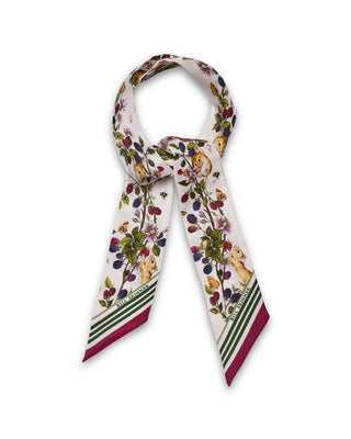Blackberry & Mouse Twilly Scarf - Ivory