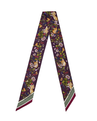 Blackberry & Mouse Twilly Scarf - Plum