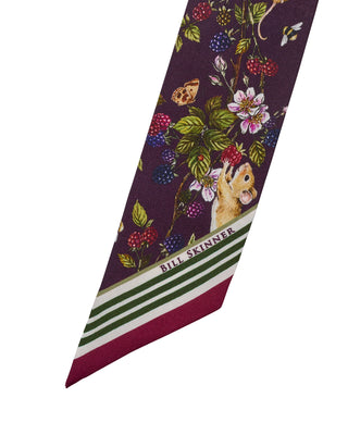 Blackberry & Mouse Twilly Scarf - Plum