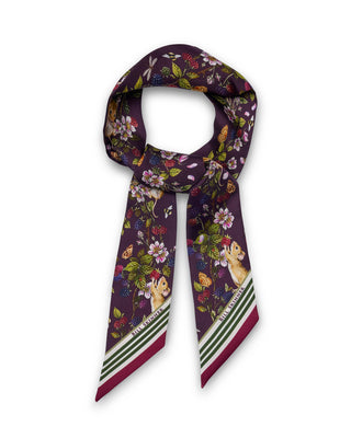 Blackberry & Mouse Twilly Scarf - Plum