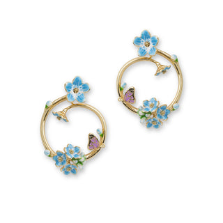 Forget-Me-Not Hoop Earrings