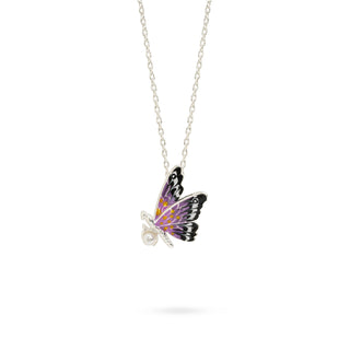 Butterfly & Pearl Pendant