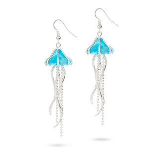 Blue Jellyfish Drop Earrings