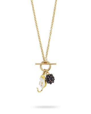 Blackberry & Mouse T Bar Necklace