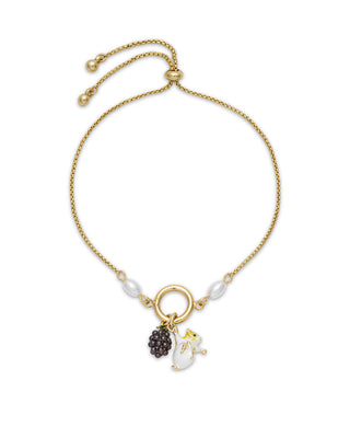 Blackberry & Mouse Pearl Charm Friendship Bracelet