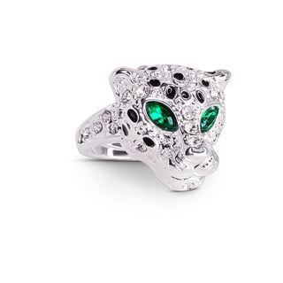 Bejewelled Leopard Ring