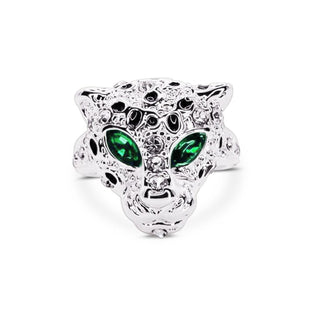 Bejewelled Leopard Ring