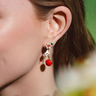 Apple Blossom & Mouse Drop Earring