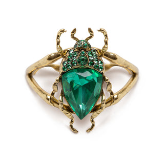 Vintage Green Bug Ring