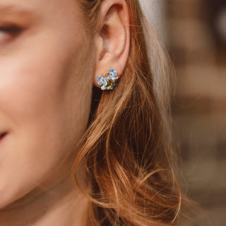 Forget Me Not 3 Cluster Studs