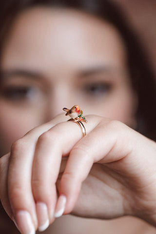 Christmas Robin Ring