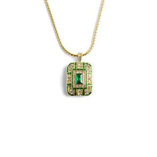 Emerald Art Deco Pendant