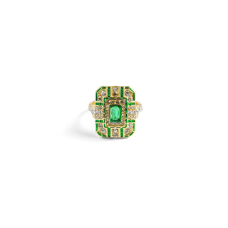 Emerald Art Deco Ring