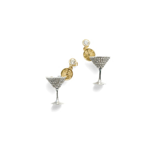 Cocktail Glass Drop Earrings