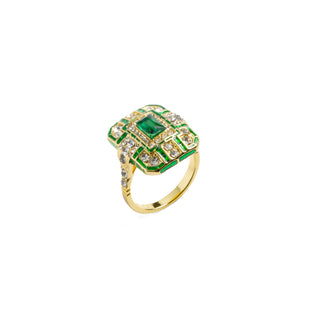 Emerald Art Deco Ring