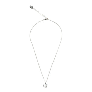 Hex Bee Pendant - Silver