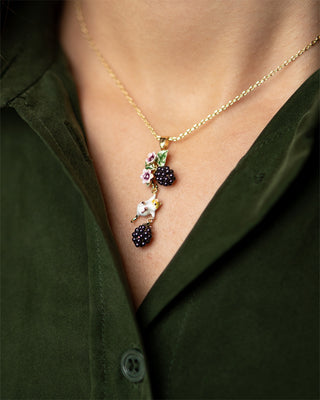 Blackberry & Mouse Drop Pendant