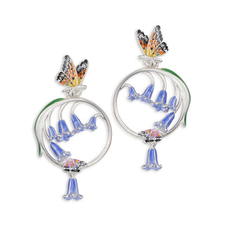 Bluebell & Butterfly Hoop Earrings