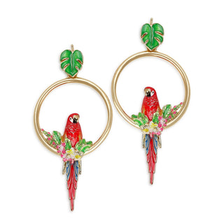 Parrot front facing earrings - Pre-Order
