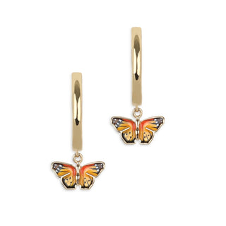 Butterfly Mini Hoops - Orange