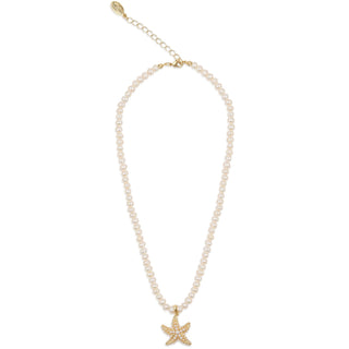 Starfish Pendant Pearl Necklace