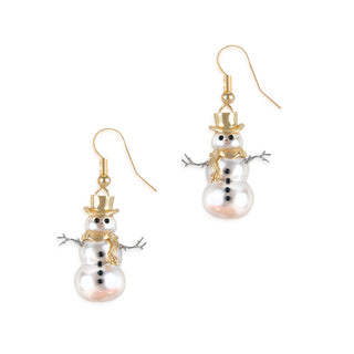 Snowman Drop Earrings