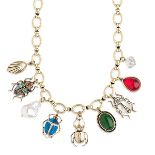 Statement Beetle Charm Necklace