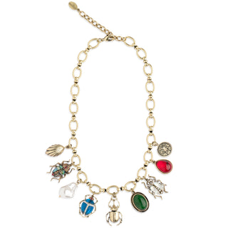 Statement Beetle Charm Necklace