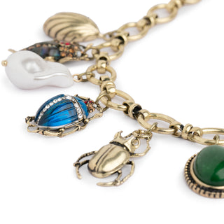 Statement Beetle Charm Necklace