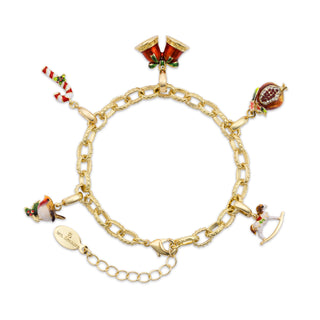 Diamond Cut Charm Bracelet by Bill Skinner Studio