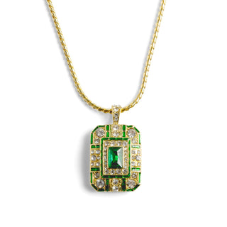 Emerald Art Deco Pendant