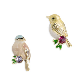 Goldcrest & Coal Tit Mismatched Earstuds