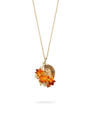 Hedgehog & Pumpkin Pendant