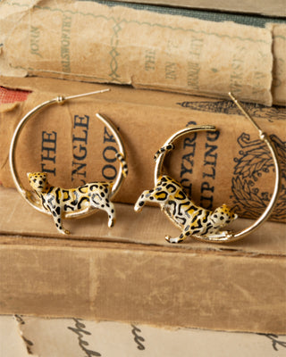 Clouded Leopard Hoops