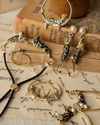 Clouded Leopard Hoops