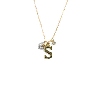 Letter S Alphabet Pendant Necklace