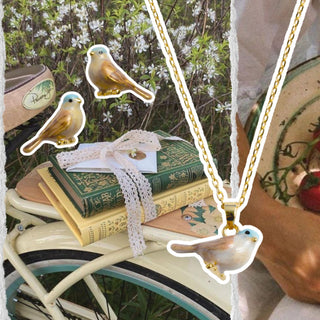 English Bird Pendant - Cole Tit