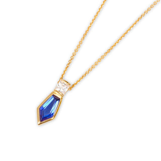 Naomi Deco Drop Pendant - Sapphire