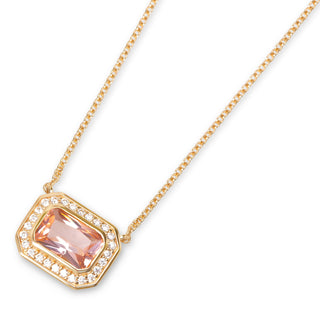 Gabriella East to West Necklace - Morganite