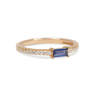 Ava Deco Eternity Ring- Sapphire