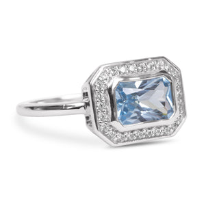 Gabriella East to West Ring -  Aquamarine