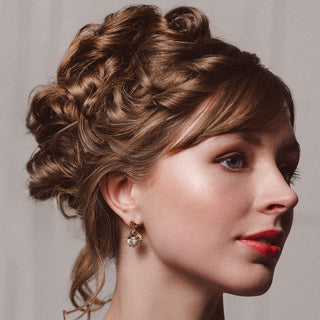 Modelling Bunny in a Tea-Cup Earrings from Bill Skinner Studio