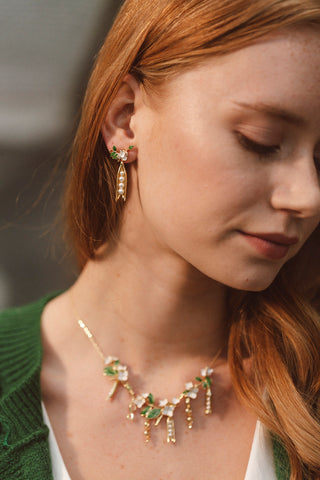 Peapod Drop Earrings