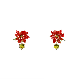 Poinsettia Drop Earrings